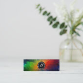 Kunst-Monogramm Mini Visitenkarte (Stehend Vorderseite)