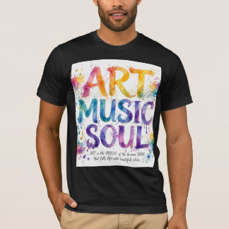 KUNST MUSIK SEELE - Farbige Wasserfarben Kunstlieb T-Shirt
