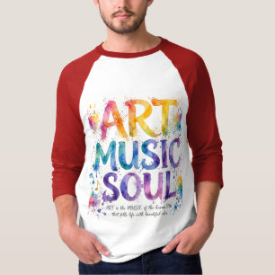 KUNST MUSIK SEELE - Farbige Wasserfarben Kunstlieb T-Shirt
