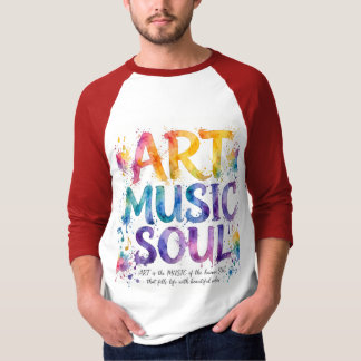 KUNST MUSIK SEELE - Farbige Wasserfarben Kunstlieb T-Shirt
