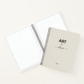 Kunst nach Individuelle Name Beige Imitate Leinwan Notizblock (Innenseite)