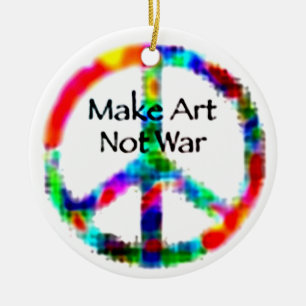 Kunst nicht Krieg Keramik Ornament