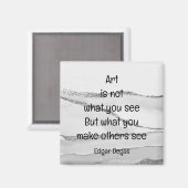 Kunst nicht, was Degas Inspiration Zitat Magnet (Vorderseite/Rückseite)