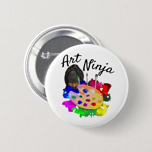Kunst Ninja Button (Vorne & Hinten)