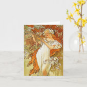 Kunst Nouveau Alphonse Mucha Karte (Gelbe Blume)