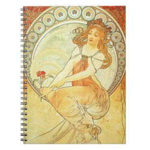 Kunst Nouveau Alphonse Mucha Lithographienotizbuch Notizblock
