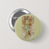 Kunst Nouveau - Alphonse Mucha - Winter Button (Vorne & Hinten)