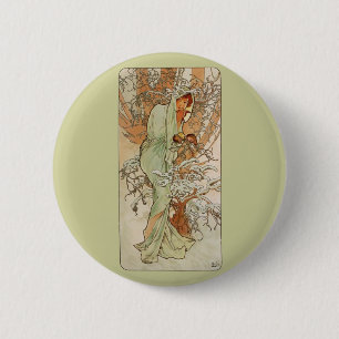 Kunst Nouveau - Alphonse Mucha - Winter Button