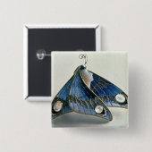 Kunst Nouveau Anhänger in der Form ein Button (Vorne & Hinten)