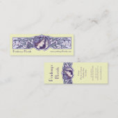 Kunst Nouveau Art-Visitenkarte für Blumengeschäft Mini Visitenkarte (Vorne/Hinten)