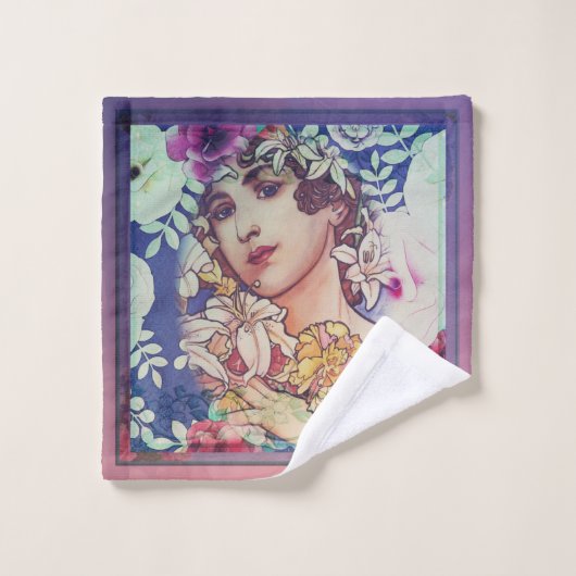 Kunst Nouveau Bad-Tuch-Set Badhandtuch Set (Waschlappen)