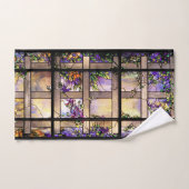 Kunst Nouveau beflecktes Glas-Blumen-Bad-Tuch-Set Badhandtuch Set (Handtuch)