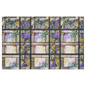 Kunst Nouveau beflecktes Glas-Blumen-Gewebe Stoff (Fat Quarter (45,7 x 55,9 cm))