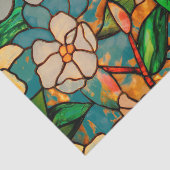 Kunst Nouveau BlumenBuntglas-Seidenpapier Seidenpapier (Ausschnitt)