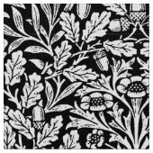 Kunst Nouveau Blumendamast, Schwarzweiss Stoff (Nahaufnahme)