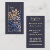 Kunst Nouveau BlumenVisitenkarte Visitenkarte (Vorne/Hinten)