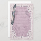 Kunst Nouveau Briefpapier - duftende Geheimnisse, (Vorne/Hinten)