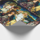 Kunst nouveau Buntglas Geschenkpapier (Ecke)