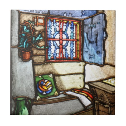 Kunst Nouveau Buntglas Windows - Fliese (Vorderseite)