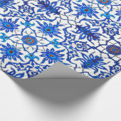Kunst Nouveau chinesische Fliese - Kobalt-Blau u. Geschenkpapier (Ecke)