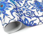 Kunst Nouveau chinesische Fliese - Kobalt-Blau u. Geschenkpapier (Rolleneckpunkt)