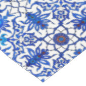 Kunst Nouveau chinesische Fliese - Kobalt-Blau u. Tischdecke (Schrägansicht)