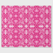 Kunst Nouveau chinesisches Muster - Fuschia Rosa Geschenkpapier (Flach)