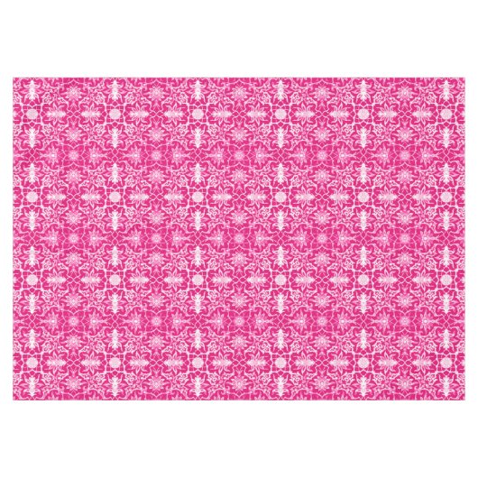 Kunst Nouveau chinesisches Muster - Fuschia Rosa Tischdecke (Vorderseite (Horizontal))