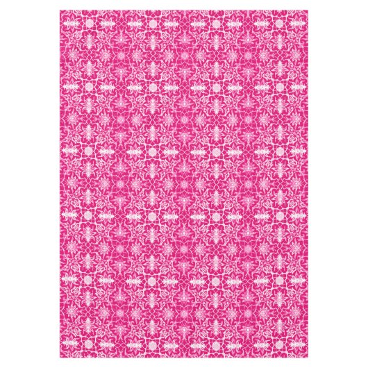 Kunst Nouveau chinesisches Muster - Fuschia Rosa Tischdecke (Vorderseite)
