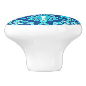 Kunst Nouveau chinesisches Muster - Türkis und Keramikknauf (Seitenansicht)