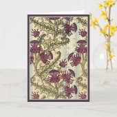 Kunst Nouveau Distel-Blume Karte (Gelbe Blume)