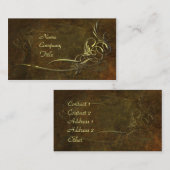 Kunst Nouveau Eleganz Visitenkarte (Vorne/Hinten)