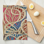 Kunst Nouveau Entwurf #10 bei Emporio Moffa Küchentuch (Viertel Falte)