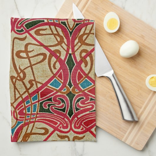 Kunst Nouveau Entwurf #9 bei Emporio Moffa Handtuch (Viertel Falte)