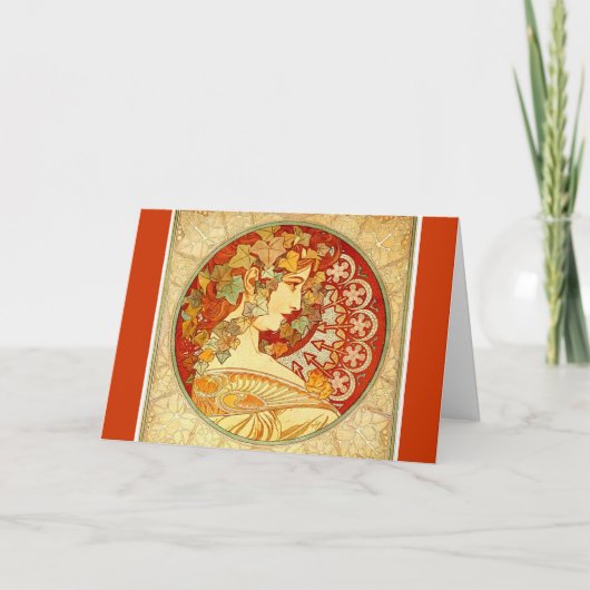 Kunst Nouveau Entwurf Feiertagskarte (Vorderseite)