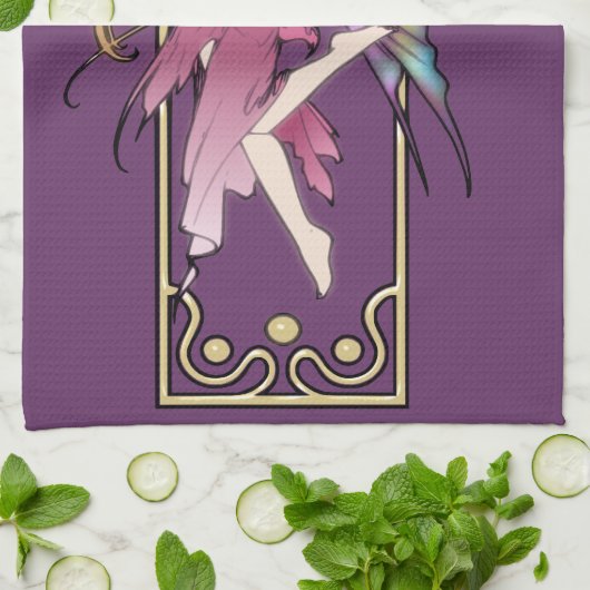 Kunst Nouveau Fee Handtuch (Gefaltet)