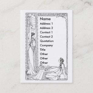 Kunst Nouveau Frauen mit Rosen und Sun Visitenkarte