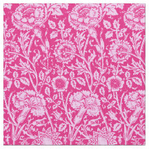 Kunst Nouveau Gartennelken-Damast, Fuchsien-Rosa