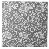 Kunst Nouveau Gartennelken-Damast, Grau/Grau Fliese (Vorderseite)
