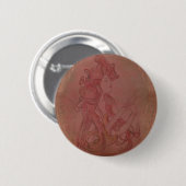 Kunst Nouveau Gitarren-Mädchen-Vintage Rose Button (Vorne & Hinten)