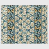 Kunst Nouveau Iris im Blau Geschenkpapier (Flach)