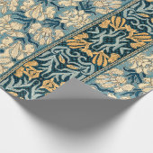 Kunst Nouveau Iris im Blau Geschenkpapier (Ecke)