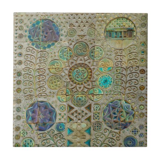 Kunst Nouveau Keramikfliese (Vorderseite)