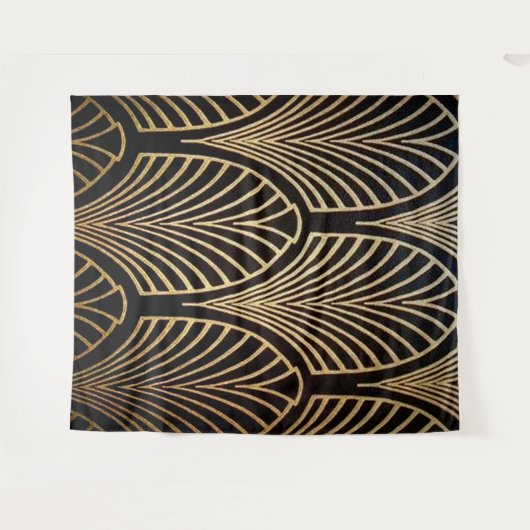 Kunst nouveau, Kunst-Deko, Fanmuster, Bronze, Wandteppich (Vorderseite (Horizontal))