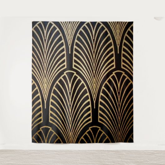 Kunst nouveau, Kunst-Deko, Fanmuster, Bronze, Wandteppich (Vorderseite)