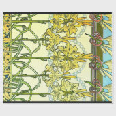 Kunst Nouveau Lilien 1901 Geschenkpapier (Flach)