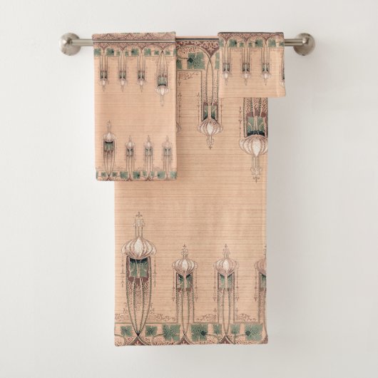 Kunst Nouveau Lilien-Blumen-Bad-Tuch-Set Badhandtuch Set (Insitu)