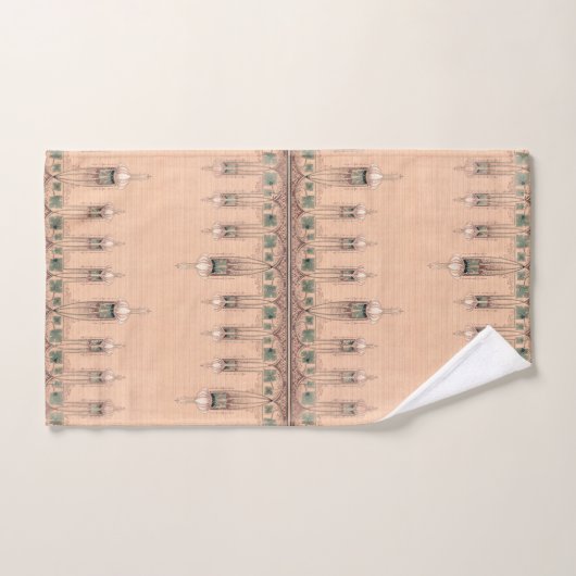 Kunst Nouveau Lilien-Blumen-Bad-Tuch-Set Badhandtuch Set (Handtuch)