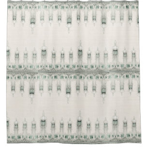 Kunst Nouveau Lilien-Blumenduschvorhang Duschvorhang