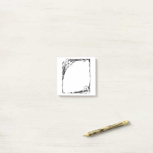 Kunst nouveau Lilien-Post-Itanmerkungen Post-it Klebezettel (Auf Schreibtisch)
